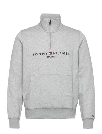 Tommy Logo Mockneck Sweat-shirt Genser Grå Tommy Hilfiger*Betinget Tilbud