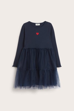 Kappahl | Sukienka z tiulową spódnicą | Niebieski