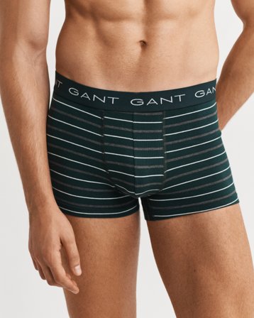 GANT Herren 3er-Pack Boxershorts mit Streifen in Geschenkbox (L) Grün