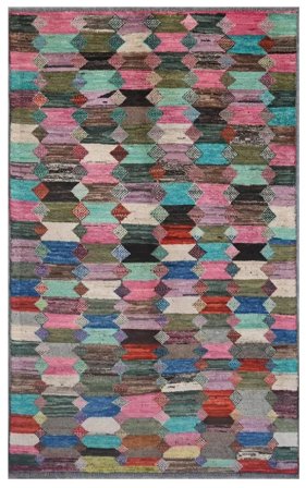 Annodato A Mano Moroccan Berber - Afghanistan 110X186 Tappeto Di Lana Grigio Scuro/Rosso Scuro Piccolo