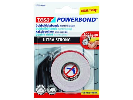 TESA Monteringstejp Powerbond 19mmx1,5m - Lyreco - Emballage och lagerutrustning - Packtejper - Maskeringstejp