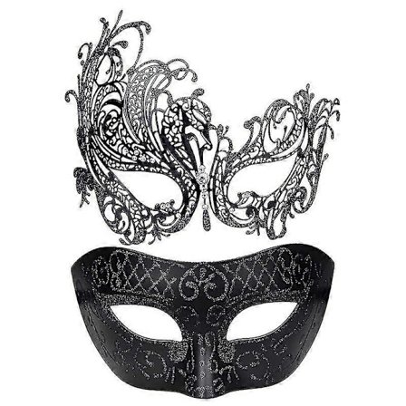 Par Masker til Par - Venetiansk Halloween Fest Aften Prom Ball Maske Bar Kostume Tilbehør
