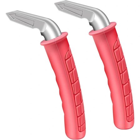 Bærbart bilhåndtag - 2-pak køretøjshåndtag, let at sidde til stående hjælp til seniorer og handicappede (rød)