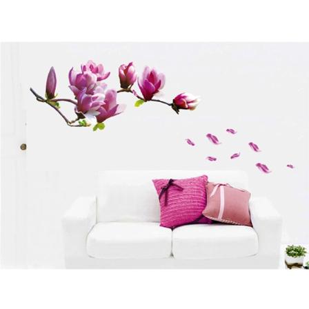 Interiør spisestue soveværelse stue baggrund dekoration magnolia blomst wallsticker til hjem og have dekoration