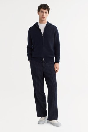 Soft Goat - Men's Chunky Hoodie - Kashmir hoodie - M - Navy