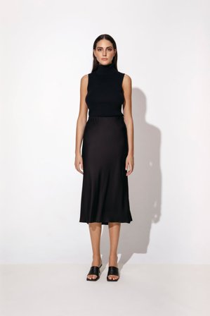 Malina - Aline midi skirt - M - Black