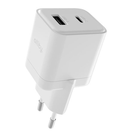 Allity GaN-lader 20W PD QC med USB-C og USB-A