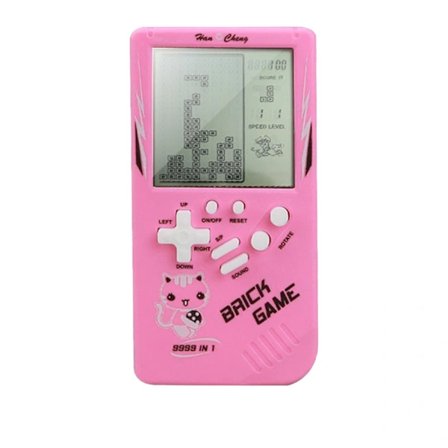 Klassisk nostalgisk stor skjerm Tetris-spillkonsoll, elektronisk leke for barnepuslespill, forbered to AA-batterier selv 1 stk[co]