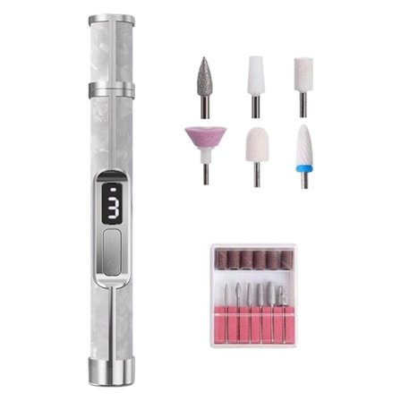 Elektrisk neglesliber med 6 hastigheder – komplet manicure- og pedicuresæt til begyndere og saloner