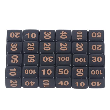 24 stk D6 Polyhedrale Terninger 14mm Akryl Vanntette Balanserte Spillterninger for Bordspill