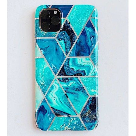 Mobilskal till iPhone 11 med blått marmormönster