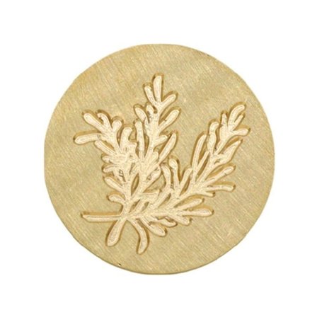 25mm mässingsvaxstämpel - rosmarin