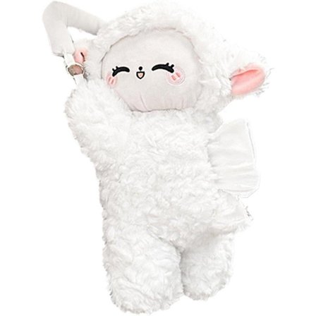 Bil Tissue Box Multifunktionell Hängande Låd Box Tecknad Plysch Får Design