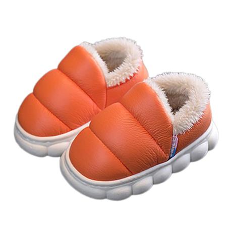 Barnlägenheter Plyschfodrade Varma Skor Stängd Tå Mysig Hemtofflor