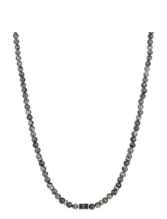 Beads Necklace 6Mm Grey Edd.