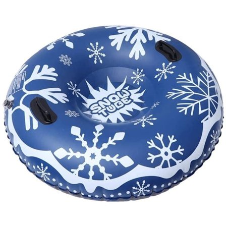 Inflatable Snow Tube for Kids and Adults, 47 Inch Snow Sledding Tube with Handles