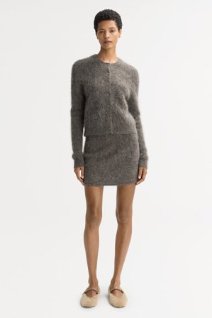 Soft Goat - Alpaca mini skirt - Cashmere skirt - S - Wood