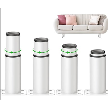 4 Justerbare Møbelbein, 8 cm Justerbart Kjøkkenbein, A