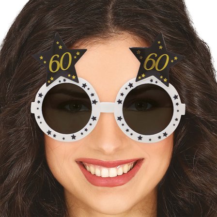 60-års Glasögon med Stjärnor