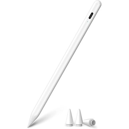 Stylus penn kompatibel med iPad 2018-2023, håndflateavvisning/tiltfølsomhet/magnetisk iPad-penn.pa