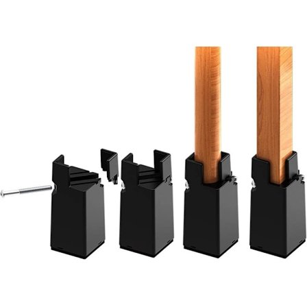 Justerbara Möbelhöjare 10 cm med Skruvklämma, 10 cm Sängbenshöjare, Bord, Soffa, Skrivbord, Tung D