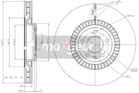Bremseskive MAXGEAR 19-3210