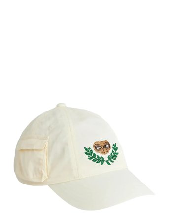 Mini Rodini E.t Emb Nylon Pocket Cap - Cream - 52/54