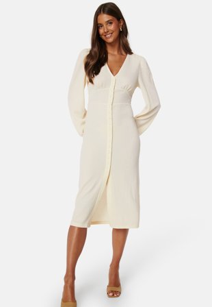 BUBBLEROOM Structure Button Midi Dress Klær