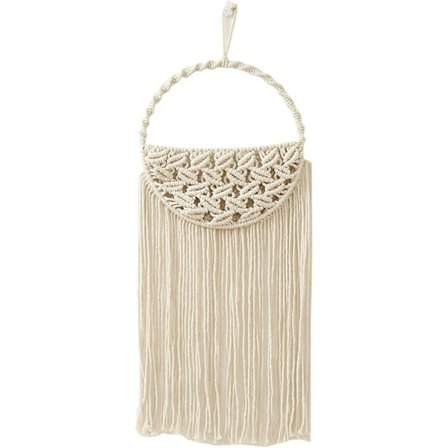 Håndlaget vevd veggdekor drømmefanger, makrame veggdekor vevd teppe