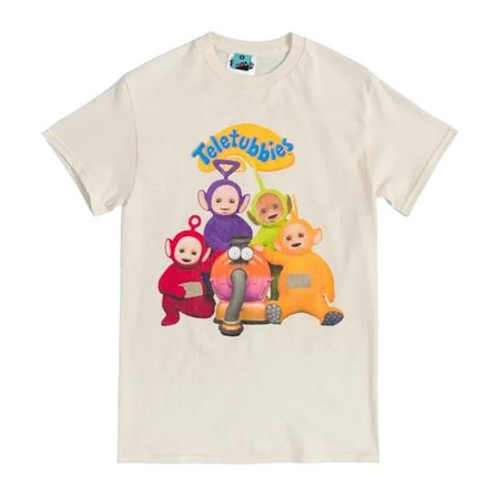 Teletubbies Unisex Vuxen Gang T-Shirt M Natur