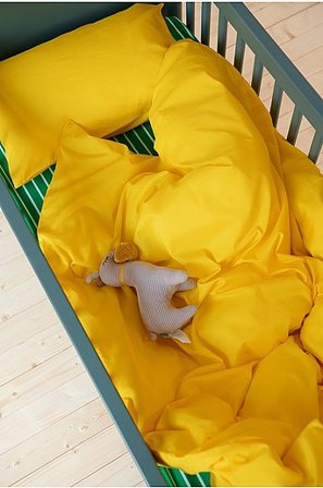 Jotex - Mini Sengesæt Krybbe Klar gul - ZACK - Køb Sengetøj til børn hos Jotex