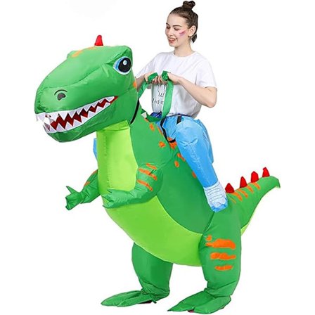 /EA/Inflatable Dinosaur Costume, Funny Blow Up Suit Halloween and Christmas Party Cosplay Costume for Teens Adults Kids