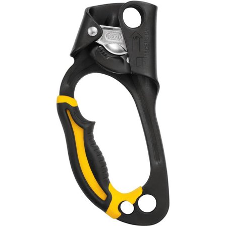 Petzl Ascension Pro Tauklemme Venstre svart/gul, Fallsikringsutstyr