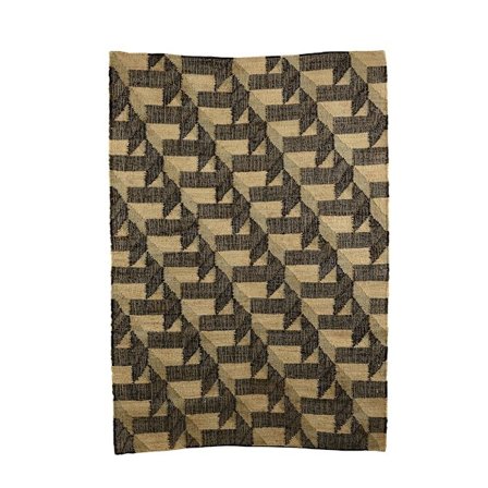 Juuttimatto olohuoneeseen, luonnonmusta, 120x180 cm