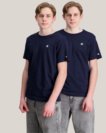 Champion 2 pack SS Tee Blauw T-shirts Jongens - Kids Brand Store