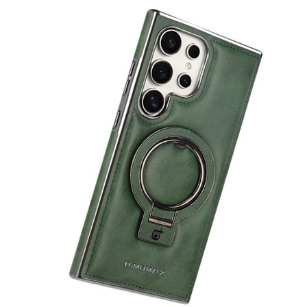 Premium Samsung Galaxy S25 Plus Skal med Stativ - Mörkgrön