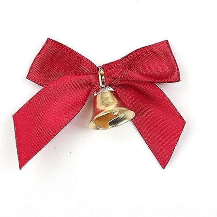 24-pakke bånd julebuer juletræsbuer kransbuer med klokker jule sløjfe håndværk gave ornament juletræ hængende dekoration