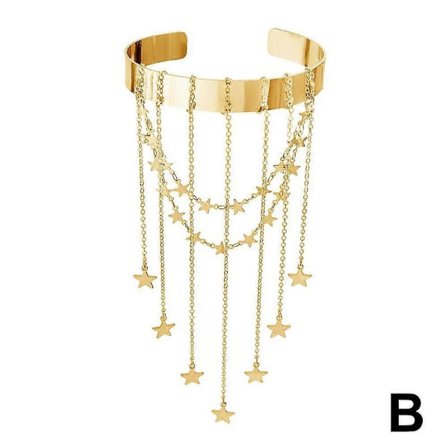 Frynse Åbne Armringe til Kvinder Armkæde Punk Kvast Smykke Armbånd