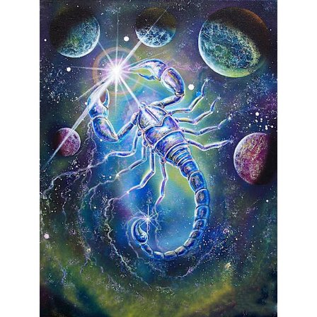 30x40cm Voksen Børn 5d Diy Diamant Maleri Sæt-Scorpio, Diamant Broderi Håndværk