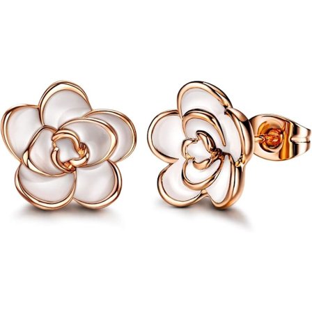 Roseøreringer egnet for sensitive ører, gull- og sølvøreringer egnet for damer og jenter, gull, sølv og kobberlegering silver_tfrf