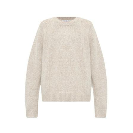 Acne Studios, Round-neck Knitwear Wit, Heren, Maat:M