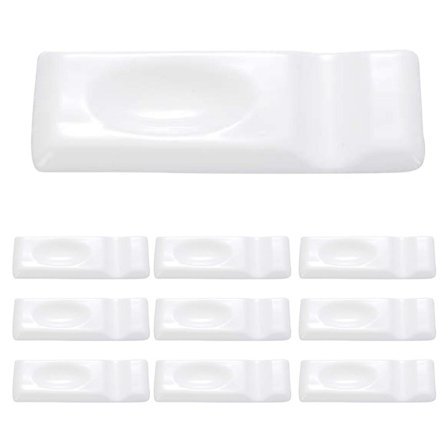 10 nya ätpinnar med ställ i keramik, dekorativt ställ för sked, gaffel, bestick, tillbehör