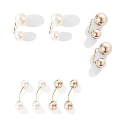 8st Simulerad Pearl Brosch Pin Tröja Sjal Pin Holdare