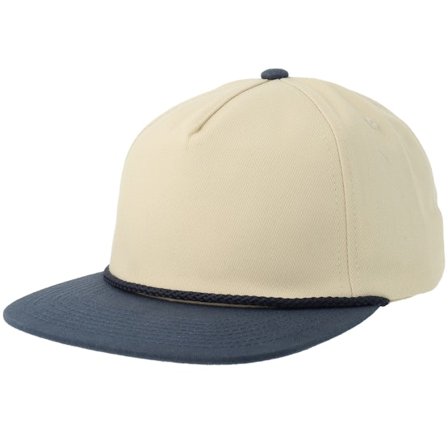 Equip - Beige snapback Keps - Stone/Navy Mid Golfer A-Frame Snapback @ Hatstore