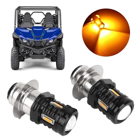 1 Par LED Forlygte Pære 120W Motorcykel Høj og Lav Stråle Forlygte til Motorcykel ATV Generel UTV Gul Stråle 3000K