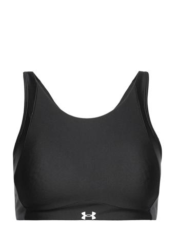 Ua Infinity Mid High Neck Shine Lingerie Bras & Tops Sports Bras - ALL Musta Under Armour