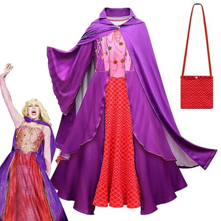 Sarah Sanderson Dräkt Barn Kvinnor Halloween Dräkt Flickor Hokus Pokus Dräkt