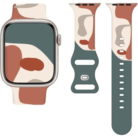 Kompatibel med Apple Watch-armband 38mm 40mm 41mm 42mm 44mm 45mm, elegant klockarmband, mjukt silikon vattentätt armband ersättningsarmband för iWa