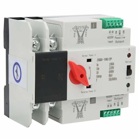 Transfer Switch (100A/2P), Dobbelt Effekt Automatisk Transfer Switch,