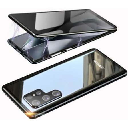 Privacy doubelfodral för Samsung S24 plus svart